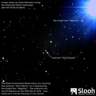 Asteroid 163 Erigone Near Regulus
