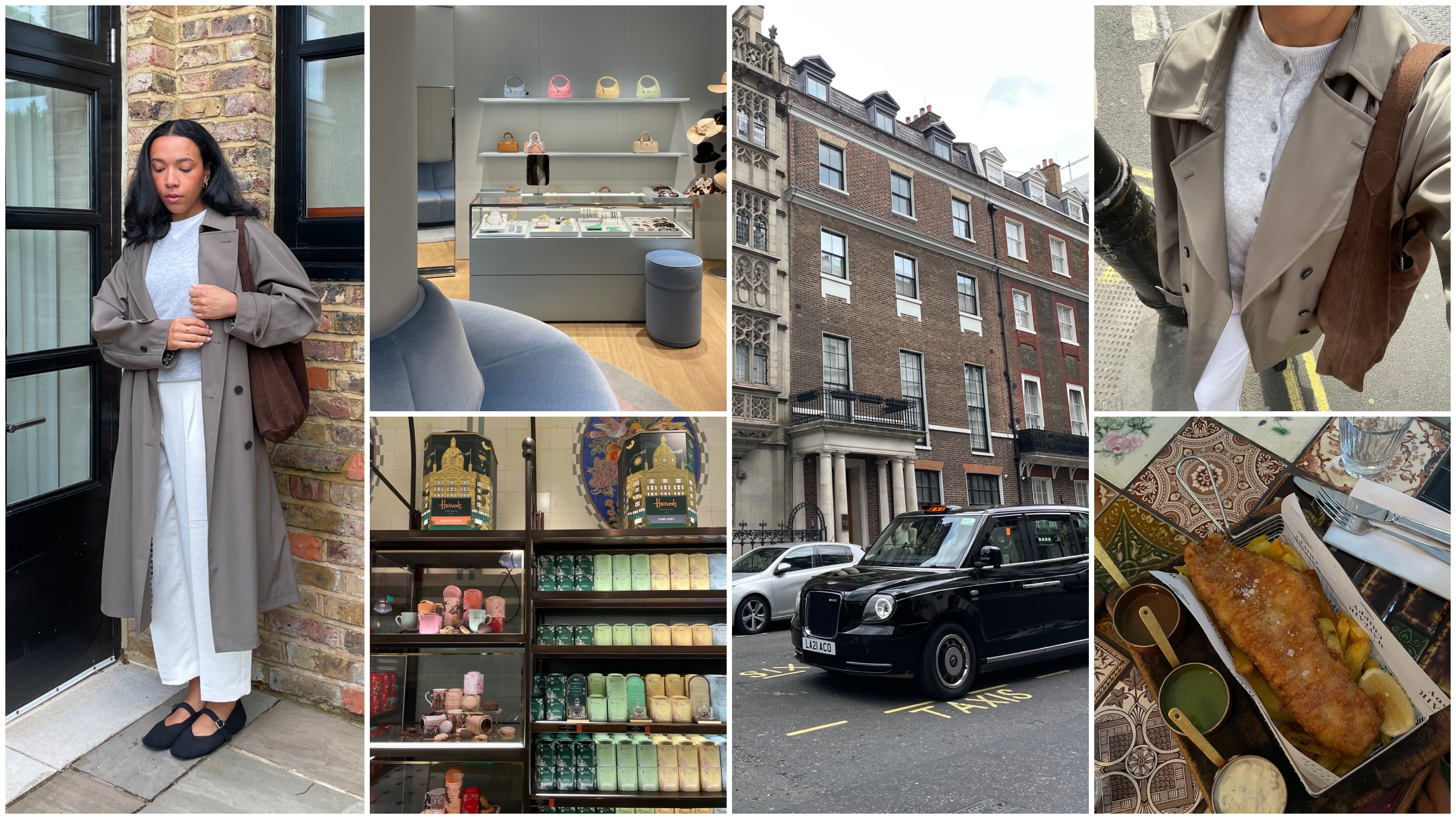 collage of travel pictures from London, Lauren Tappan