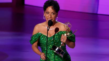 Liza Colón-Zayas wins the Emmy for Best Supporting Actress in a Comedy, at the 2024 Emmys.