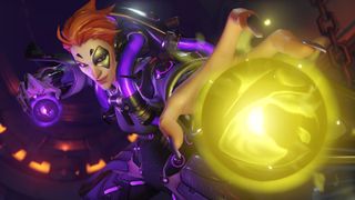 Overwatch 2 Moira using both her orbs of healing and destruction