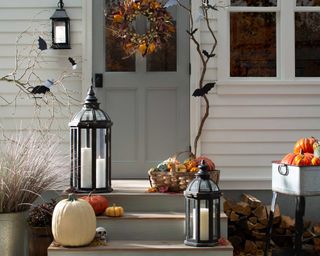halloween front door display from wayfair