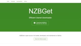 Website screenshot for NZBGet