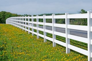 post and rail vinyl fence
