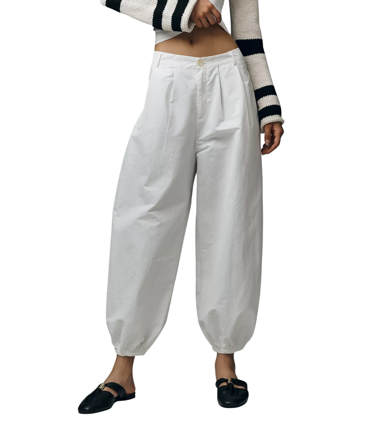 white genie pants