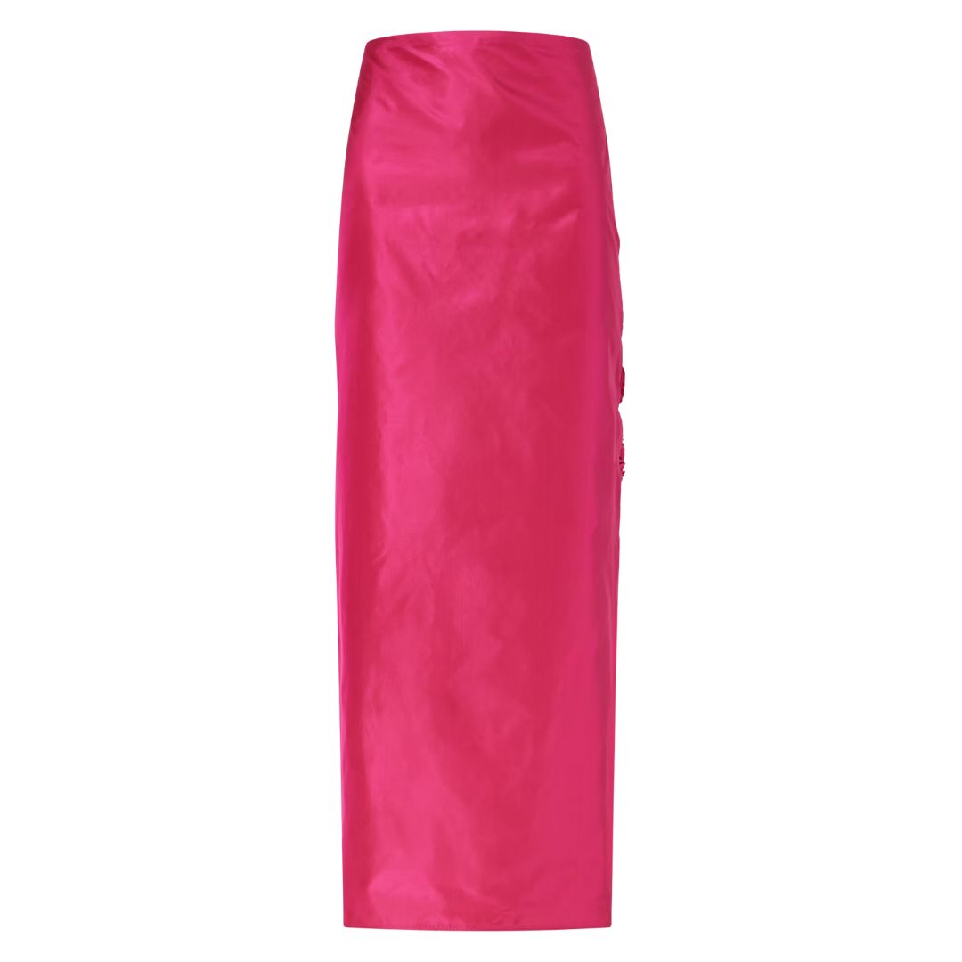 VALENTINO GARAVANI, Knotted Silk-Taffeta Midi Skirt