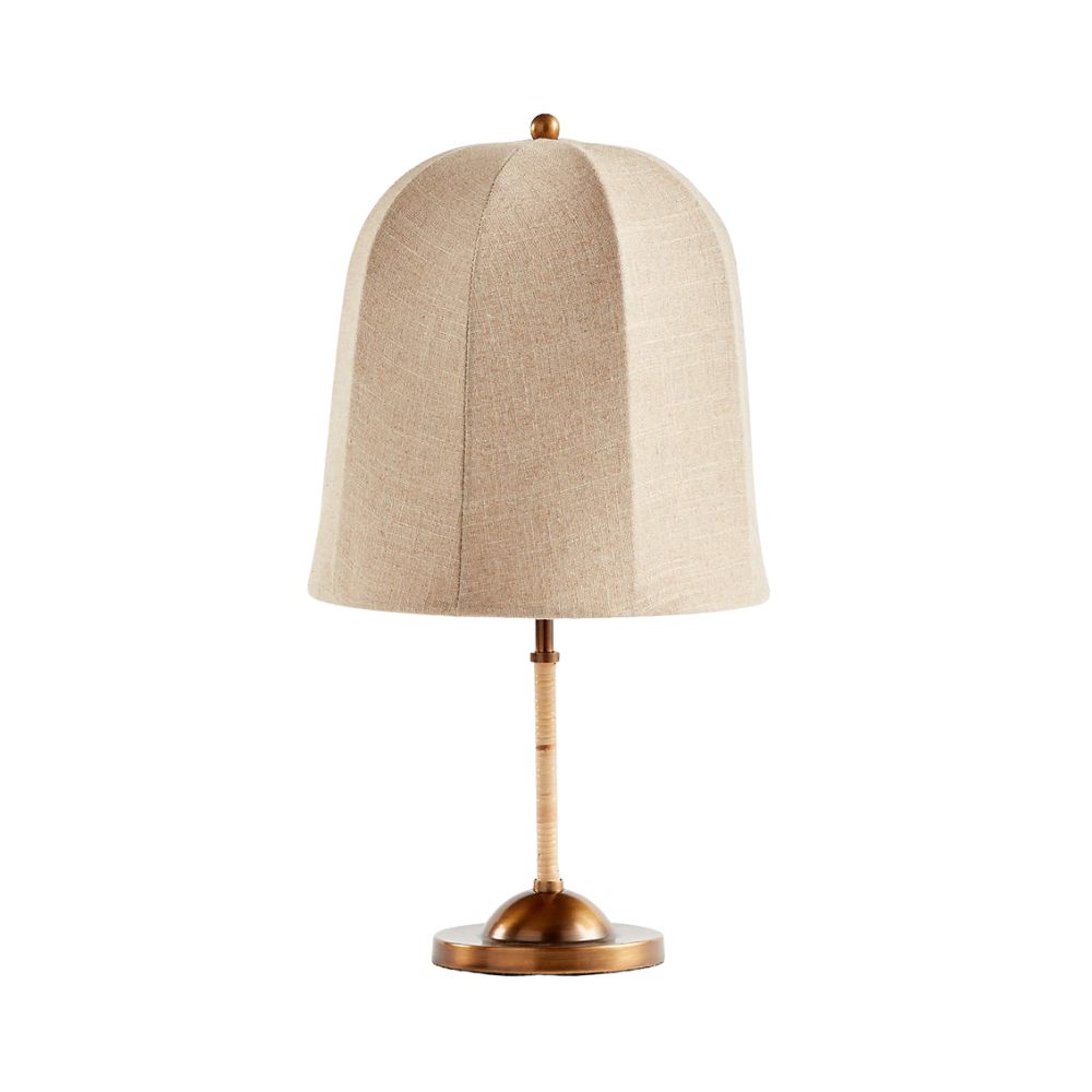 Allegra Rattan and Linen Dome Table Lamp