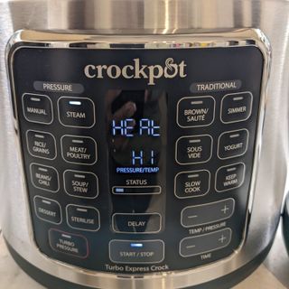 Crockpot Turbo Express Electric Pressure Cooker front panel
