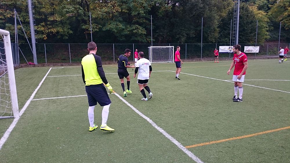 Katusha host their annual team-staff soccer match in Peschiera del Garda, Italy