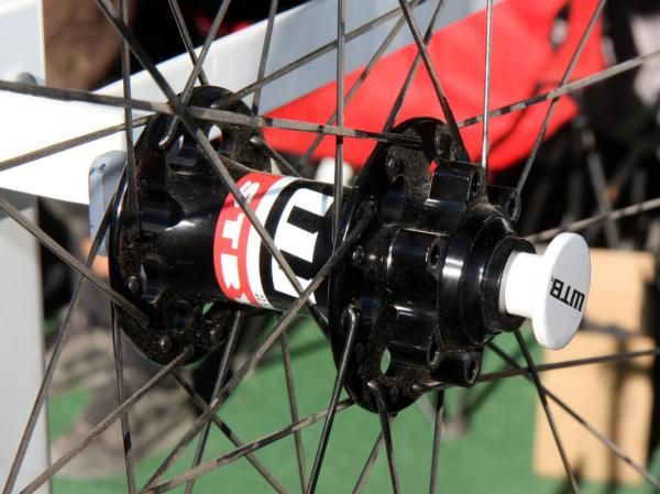 WTB uses dedicated - rather than interchangeable - front axle fitments to keep the weight down as much as possible.