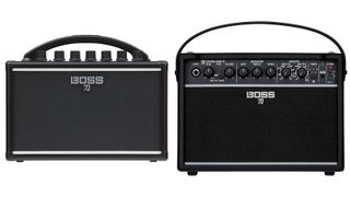 Boss Katana Mini and Mini X amps side-by-side