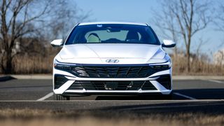 2025 Hyundai Elantra Hybrid Limited front bumper and grill.