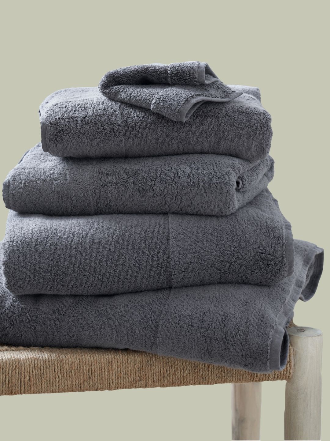 The White Company, Classic Hydrocotton Towels, Hand Towel in Slate