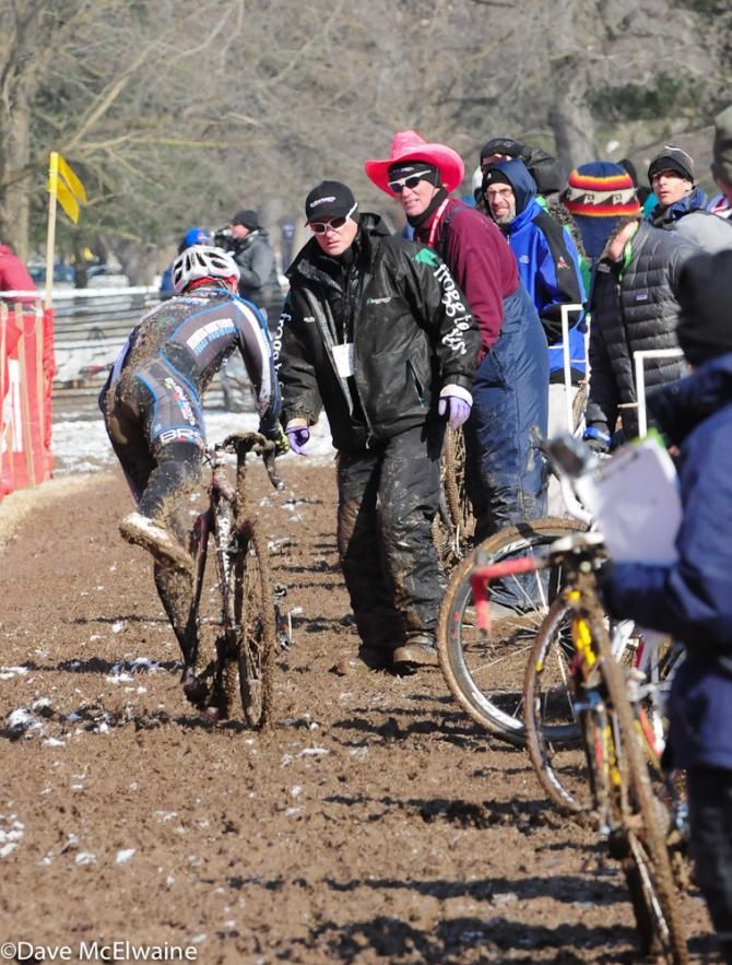 The pits were active for the 45-49 race