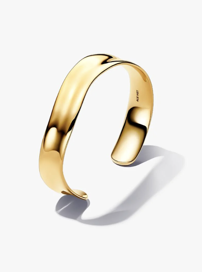 PANDORA, Organically Shaped Broad Open Bangle