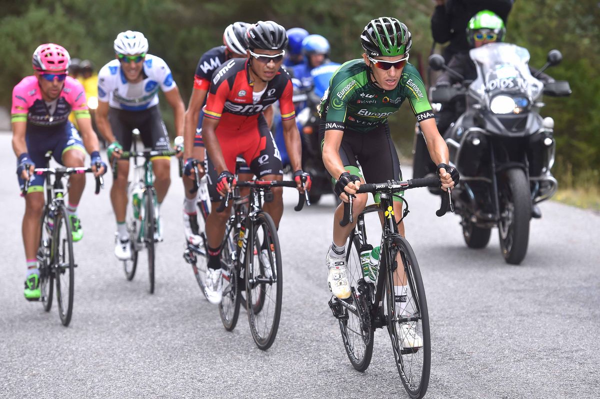 Romain Sicard, Darwin Atapuma and Omar Fraile in the breakaway