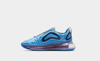 A Nike Air Max 720 in light blue color.