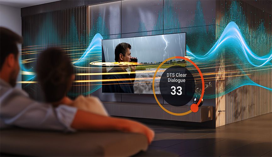 DTS Clear Dialogue is a chip-level feature for televisions that enhances audio experiences by improving intelligibility. 