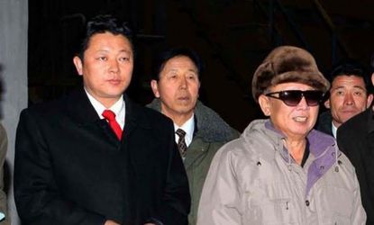 Kim Jong Il is pictured here with his son Kim Jong Un the heir-apparent.