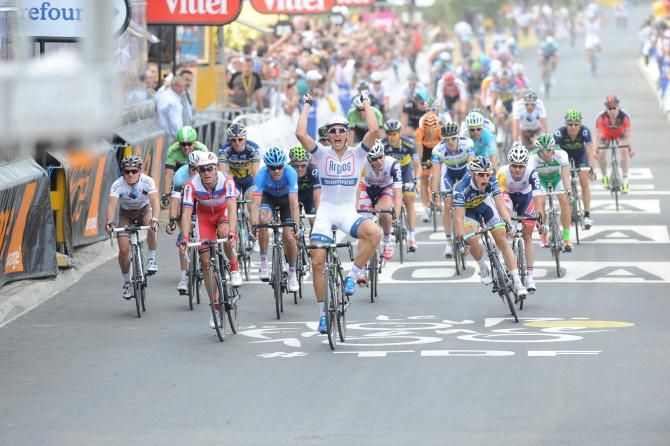 Marcel Kittel (Argo-Shimano) wins stage one of the Tour de France