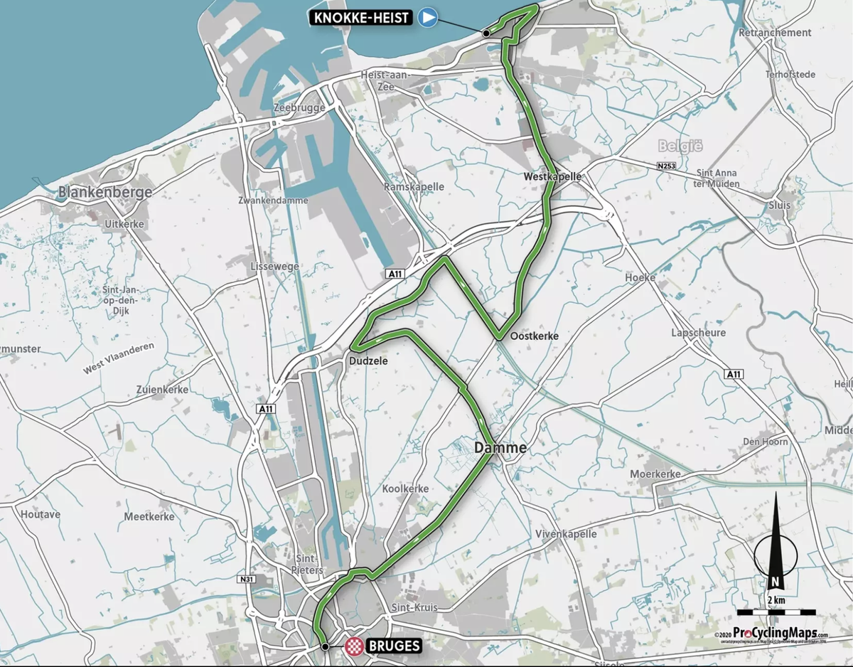 Elite Women and U23 men's ITT course 2021 UCI Road World Championships