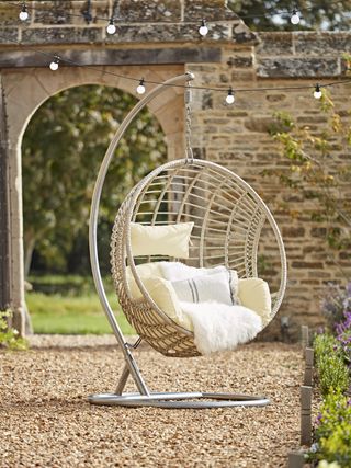 A modern hanging chair for indoor and outdoor use