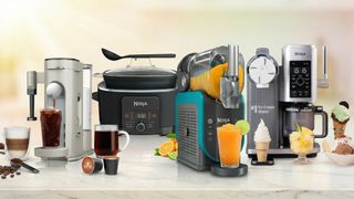 Collage of Ninja appliances on kitchen counter