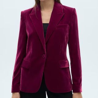 Mango Velvet Blazer