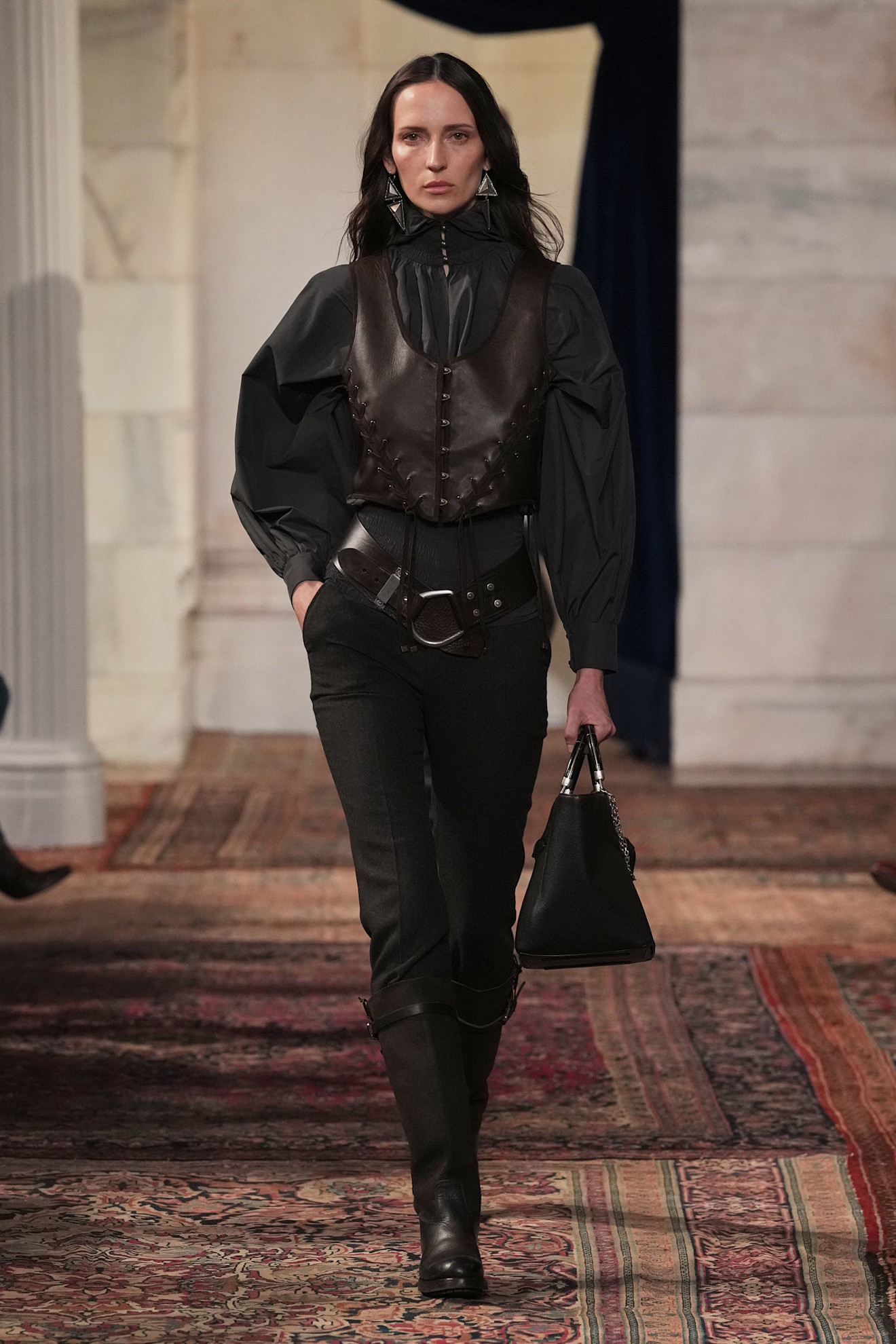 models walk the Ralph Lauren Fall 2026 runway
