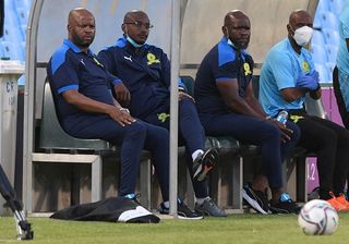 Manqoba Mngqithi, Rhulani Mokwena and Steve Komphela Mamelodi Sundowns coaches 