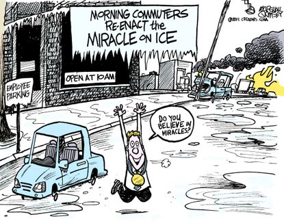 Editorial cartoon U.S. weather snow