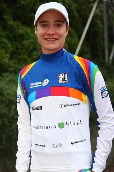 The World Cup leader, Marianne Vos (Nederland Bloeit)