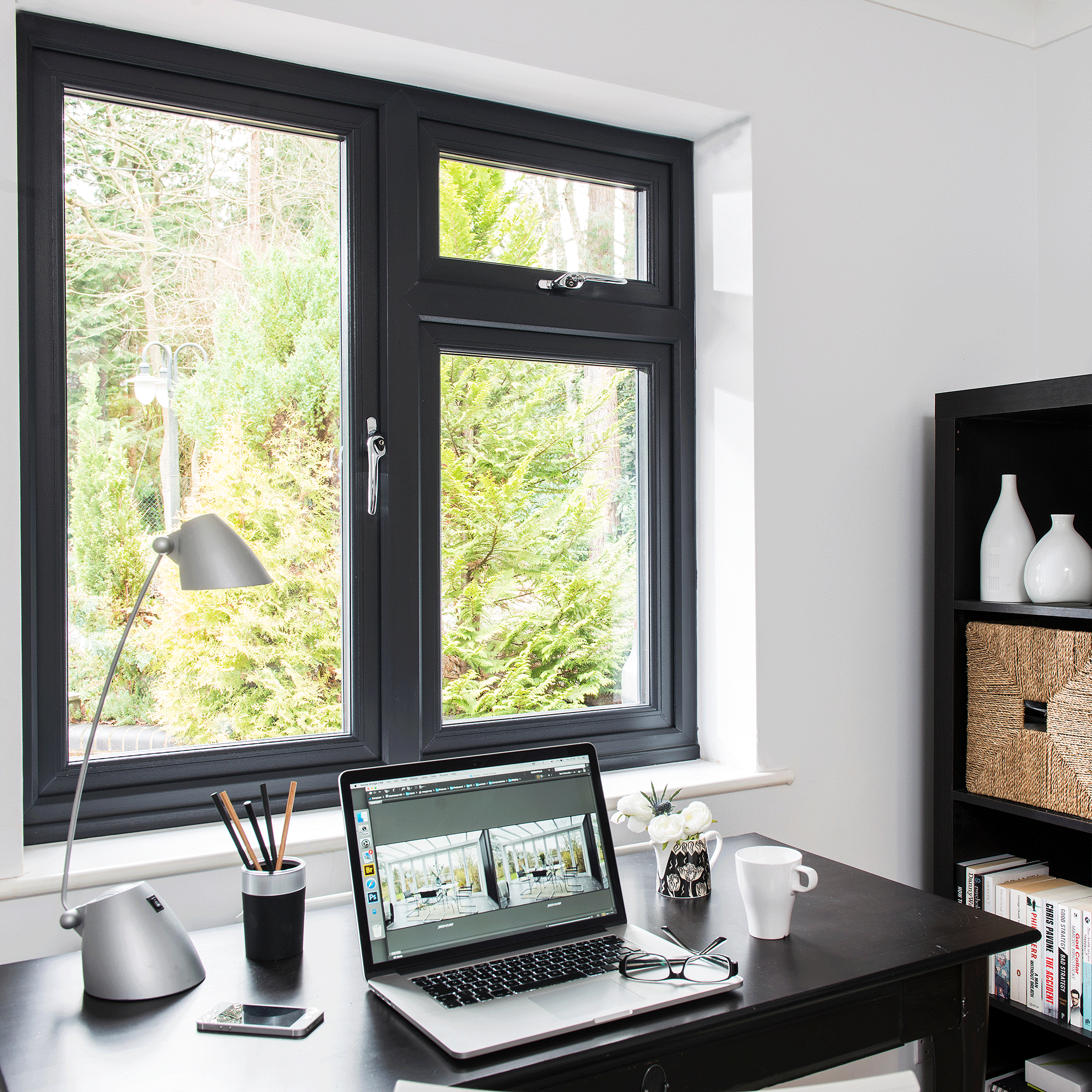 Windows in a kitchen