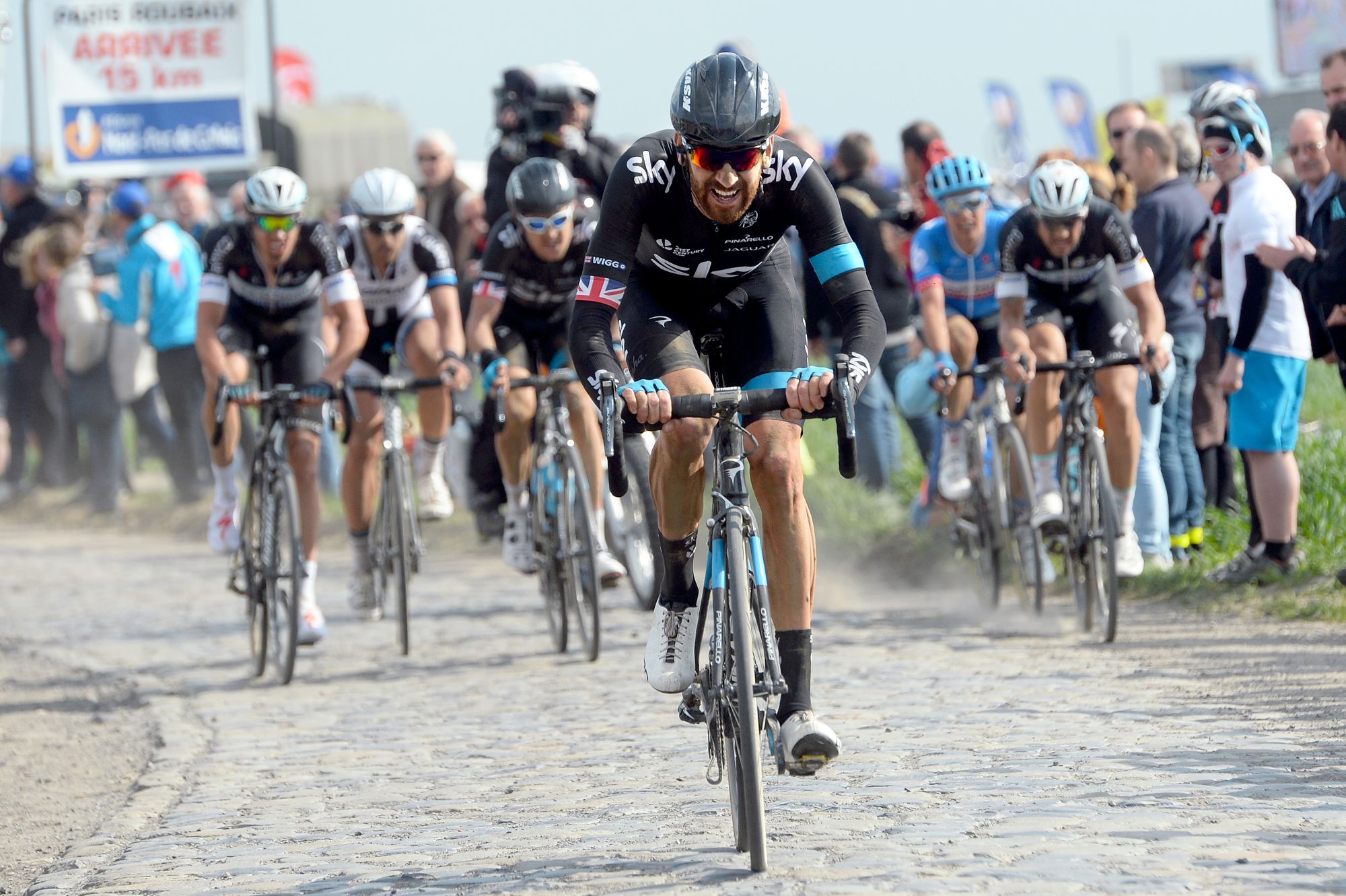 Bradley Wiggins at Paris-Roubaix
