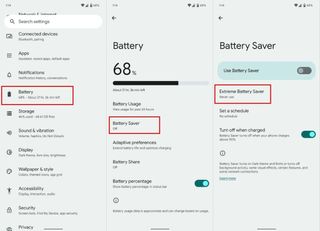 Extreme Battery Saver on Google Pixel screenshots