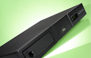 Naim CD5si CD player against a bright green background