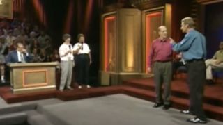 Audience members struggle to provide sound effects for Ryan and Colin on Whose Line Is It Anyway?