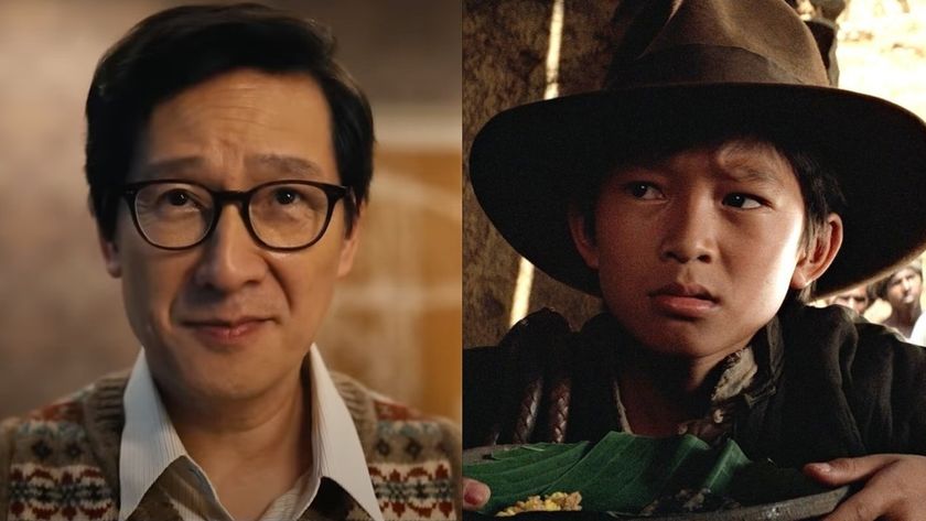 Ke Huy Quan in Love Hurts as an adult and in Indiana Jones and the temple of Doom as a child