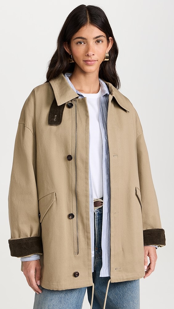 Pixie Market Contrast Corduroy Country Barn Jacket