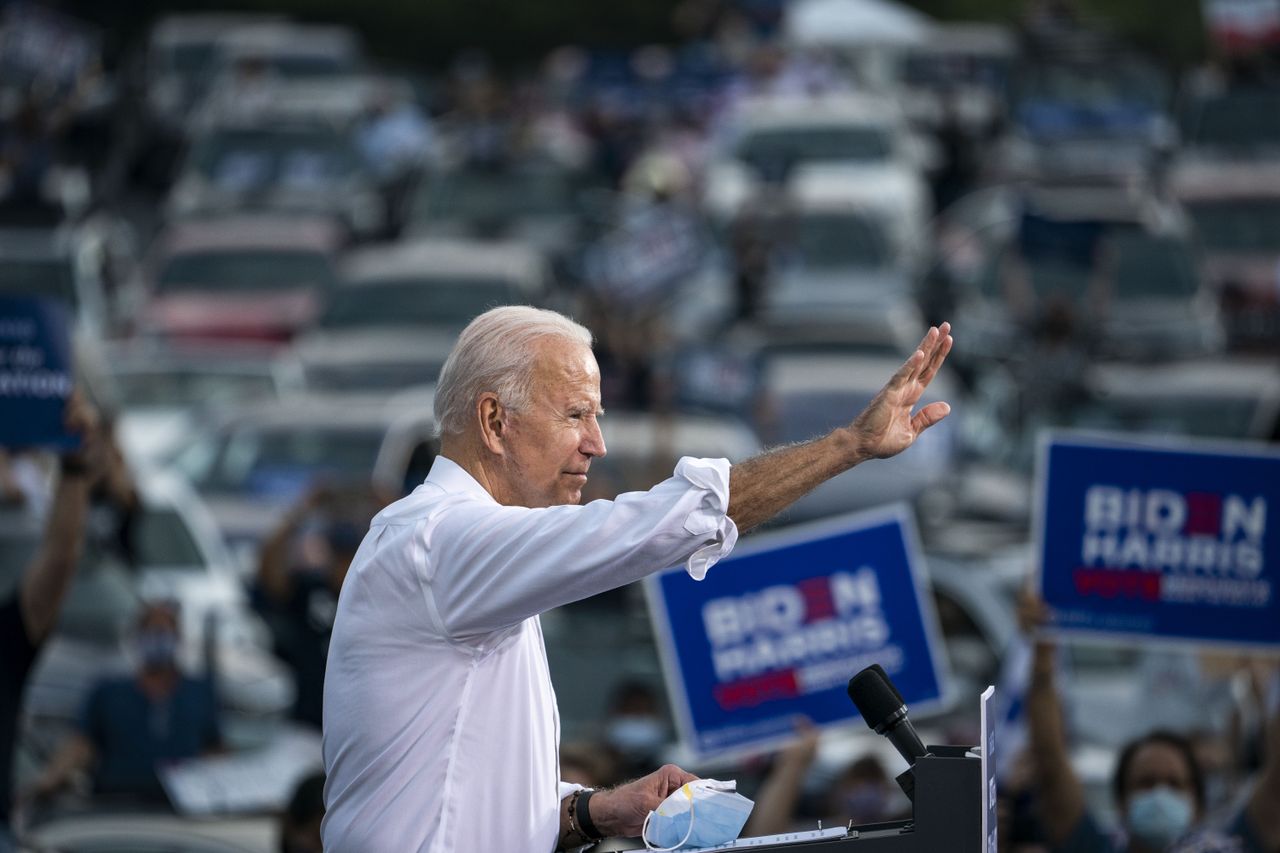 Biden and supporters.