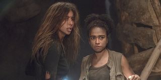 the walking dead connie and magna in the cave