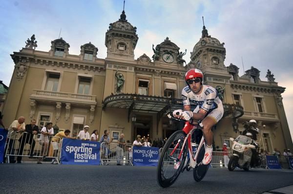 Fabian Cancellara puts on a display of power on the streets of Monaco.