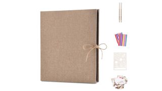 Product shot of the AIOR Linen Cover Scrapbook Album, one of the best scrapbooks