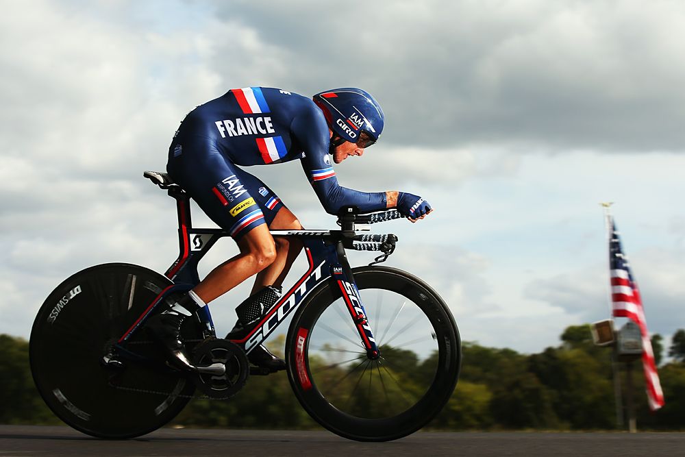 Jerome Coppel (France) on his way to securing the bronze medal