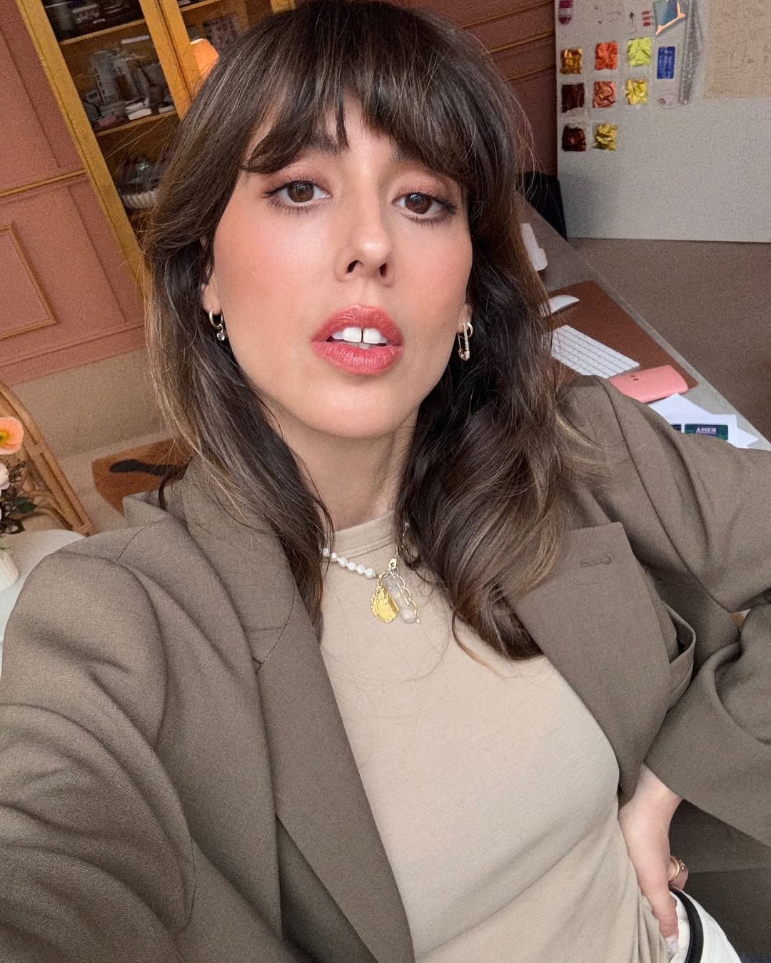 Makeup artist Violette Surratt wearing Bisou Balm lipstick