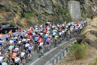 Riders climb up the Gorge out of Adelaide.