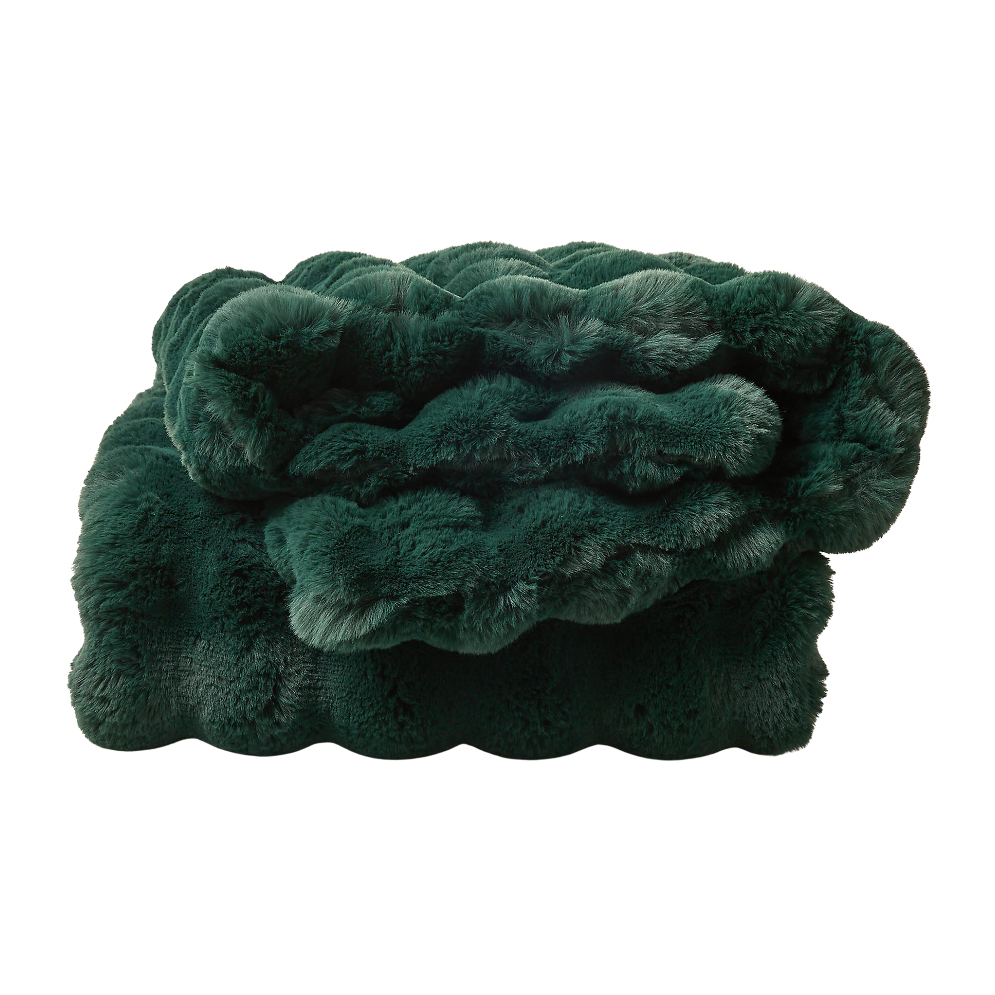 a dark green blanket