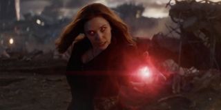 Scarlet Witch fighting Thanos
