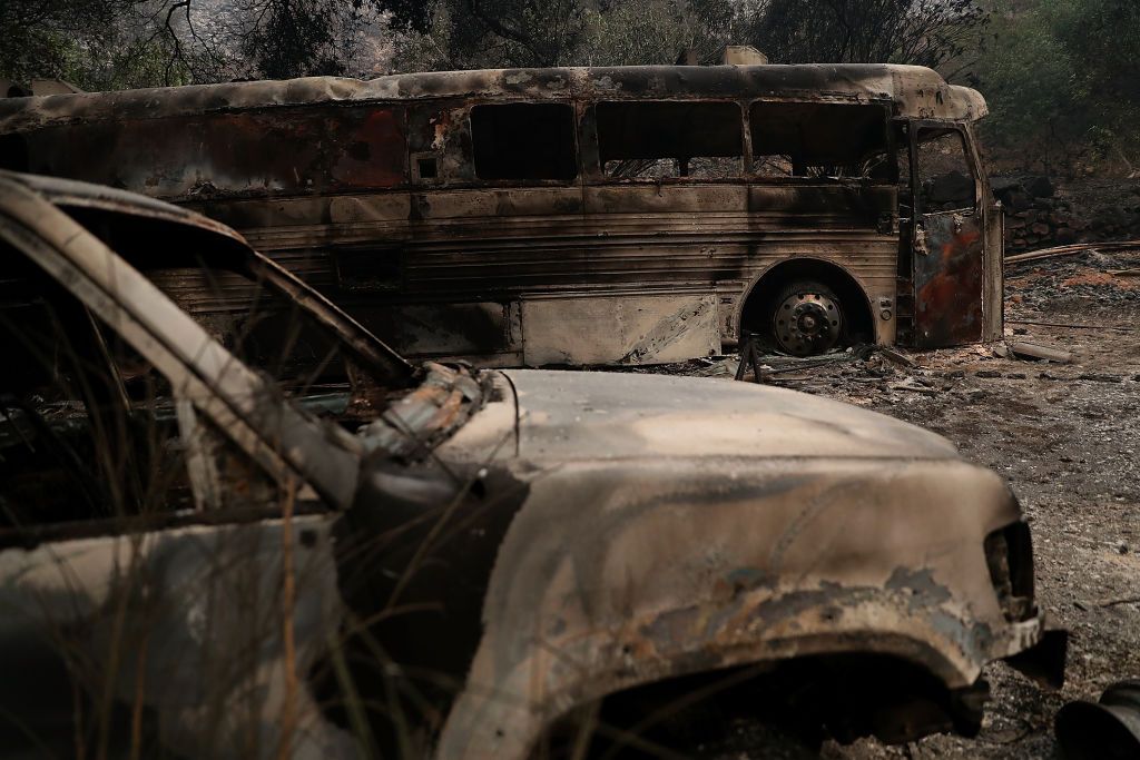 Wildfire damage in California