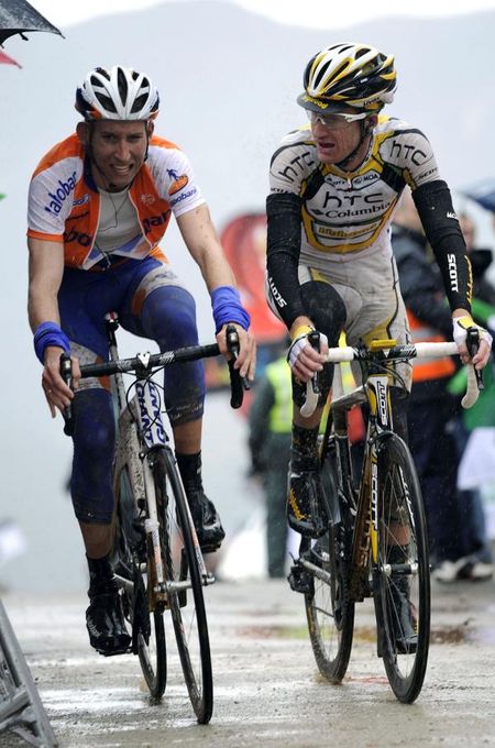 Bauke Mollema (Rabobank) and Michael Rogers (HTC-Columbia) finished together, 21 seconds down on Pardilla