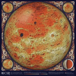 Lutz's topographic map of Mercury almost makes the scorching planet look worth visiting.